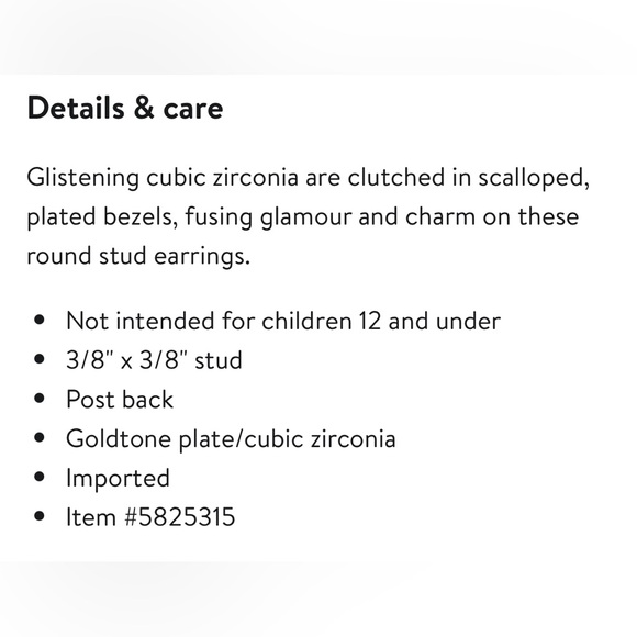 Original Kate Spade New York, round cubic zirconia earrings. Great condition. - Picture 2 of 5